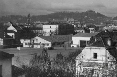 Sports complex view from Arkhypenka street