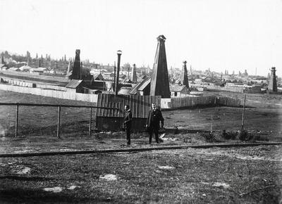 Drilling rigs on an oilfield