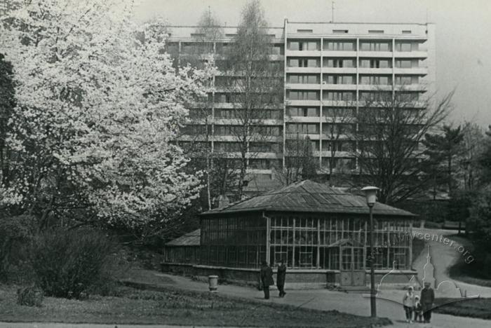 Stryiskyi park, greenhouse and the view of Stryiska street 2