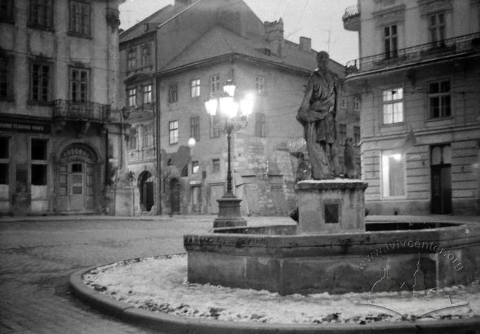 Fountain with a sculpture of Diana on Rynok squar 2