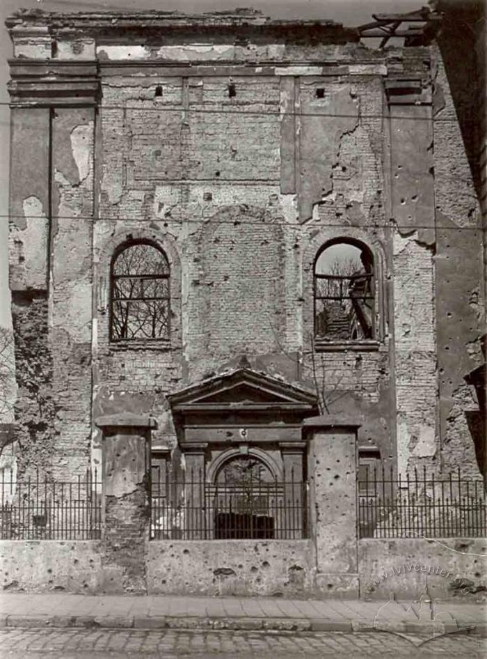 Part of destroyed by Nazi bomb Holy Spirit seminary church 2