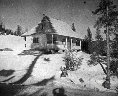 Shelter for tourists in Carpathians