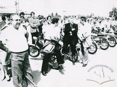 Exhibition of "Verkhovyna" mopeds at Lviv motor plant