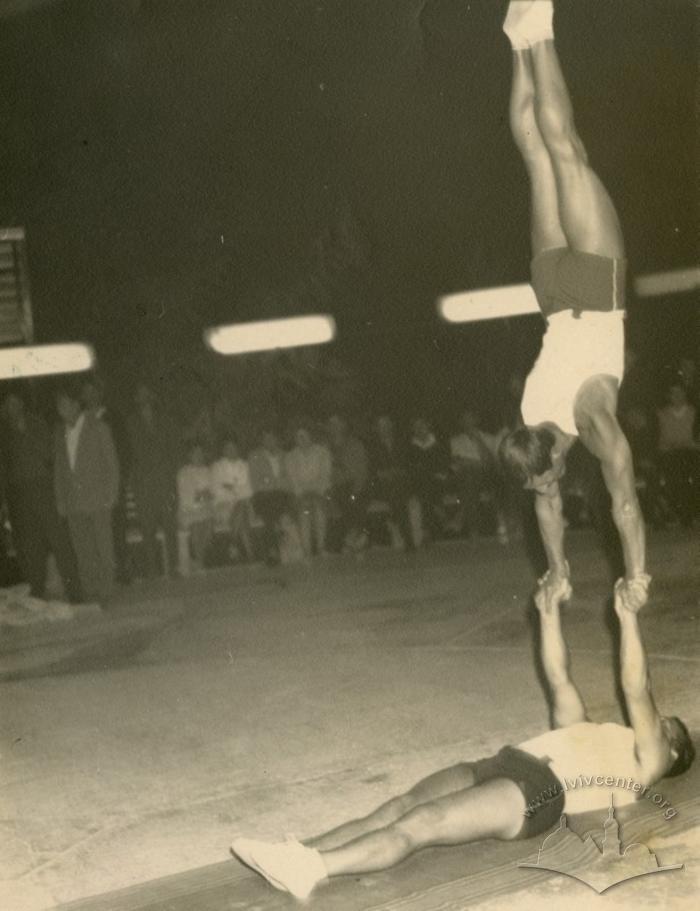 Gymnasts performance at Lviv Polytechnic summer camp 2