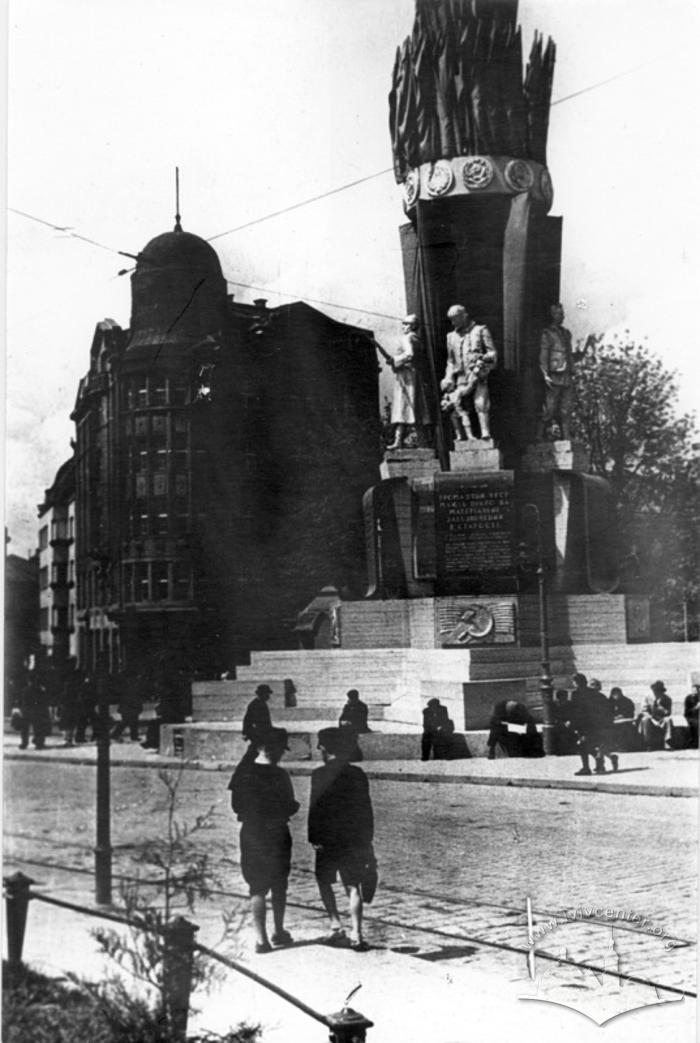 View on the monument to the Soviet Constitution 2