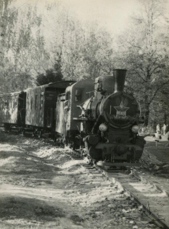 Train of the children railway in Stryiskyi park 2