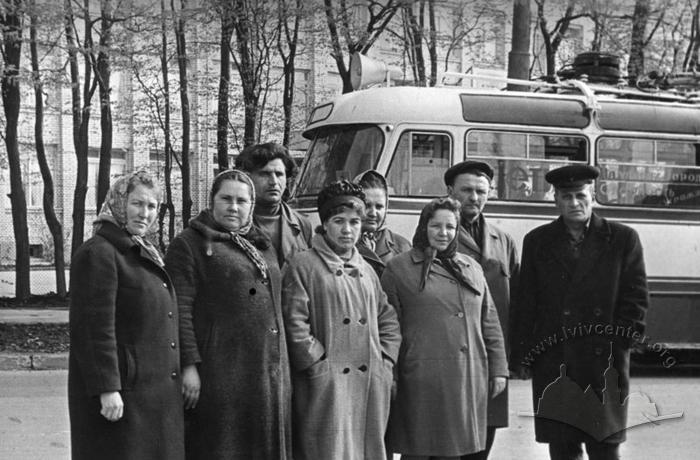 Brigade of workers LTTU in the trolleybus depot on Troleybusna street 2