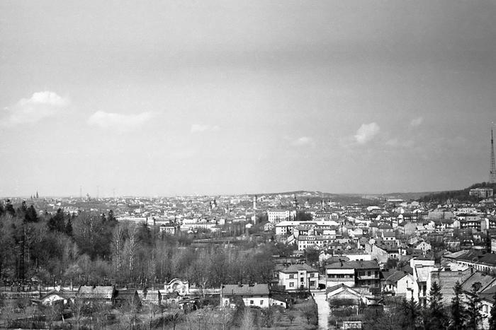 Lychakiv cemetery and city view 2