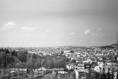 Lychakiv cemetery and city view