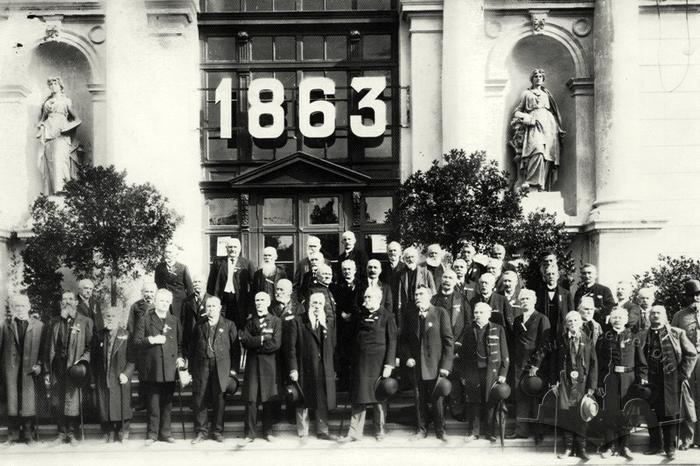 Exhibition Dedicated to the Fiftieth Anniversary of the 1863/64 Uprising. Group of the Uprising's Veterans. 2