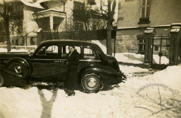 Automobile on Ozheshko street in winter time 1