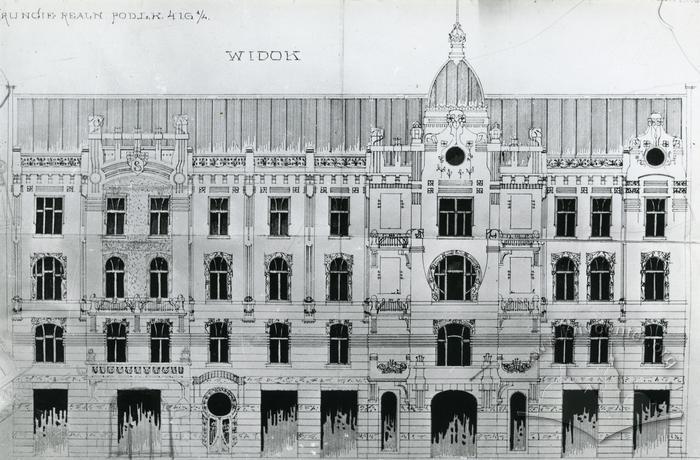 Building at 6 Chaikovskoho st. Drawings of the façade  2