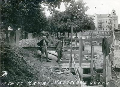 Construction of channel on Kotliarevskoho street