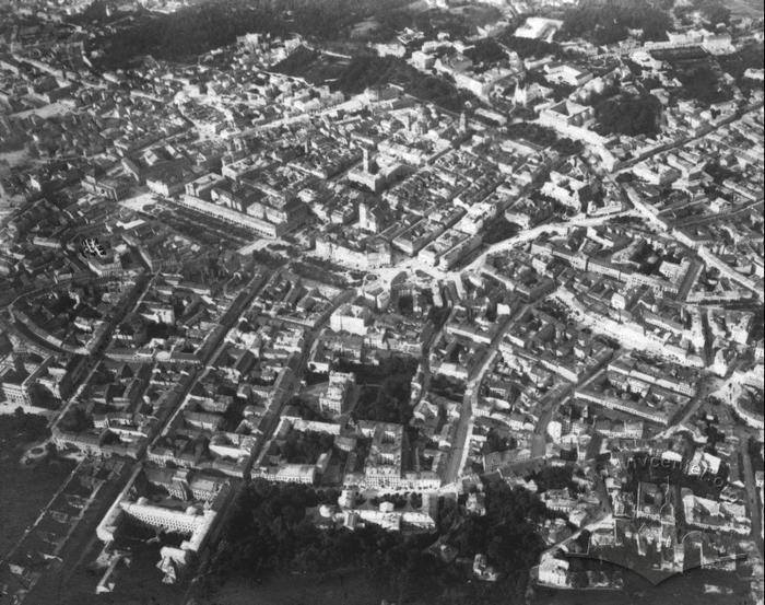 View of the city from a plane 2