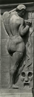 Bas-relief of a man at 21 Halytska St. 