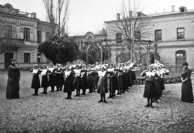 Exercises in the private women’s gymnasium of Yevseeva