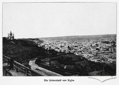 Вид на Поділ з оглядового майданчика Володимирської гірки