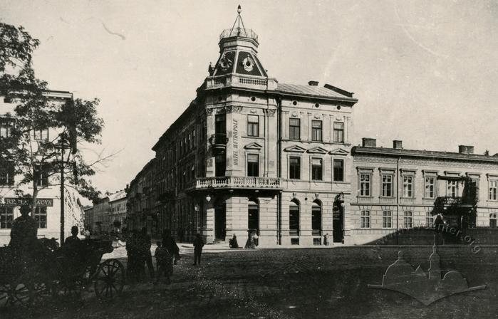 Former Hotel Metropol at 1 Franka St. Photo reproduction  2