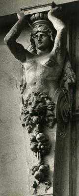 Caryatid at the façade of a building 