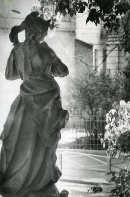 Sculpture near the St. Anthony Catholic Church at 49 Lychakivska St. 