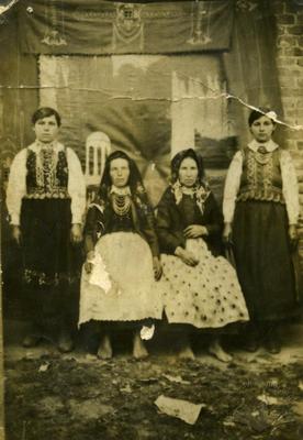 Women in a folk clothes