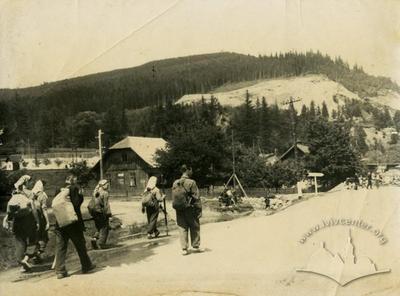 Tourists in Beskydy