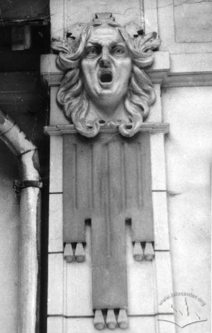 Mask on The Building. 88 Yevhena Konovatsja Street 2