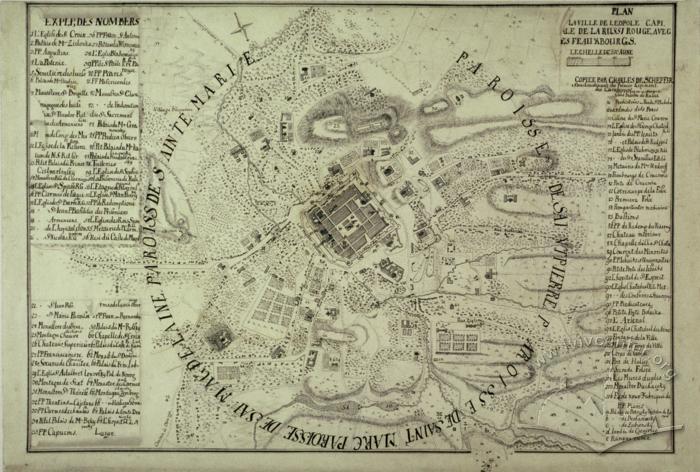 Leopol City Plan the Capital of Red Russ with Neighbouring Towns 2