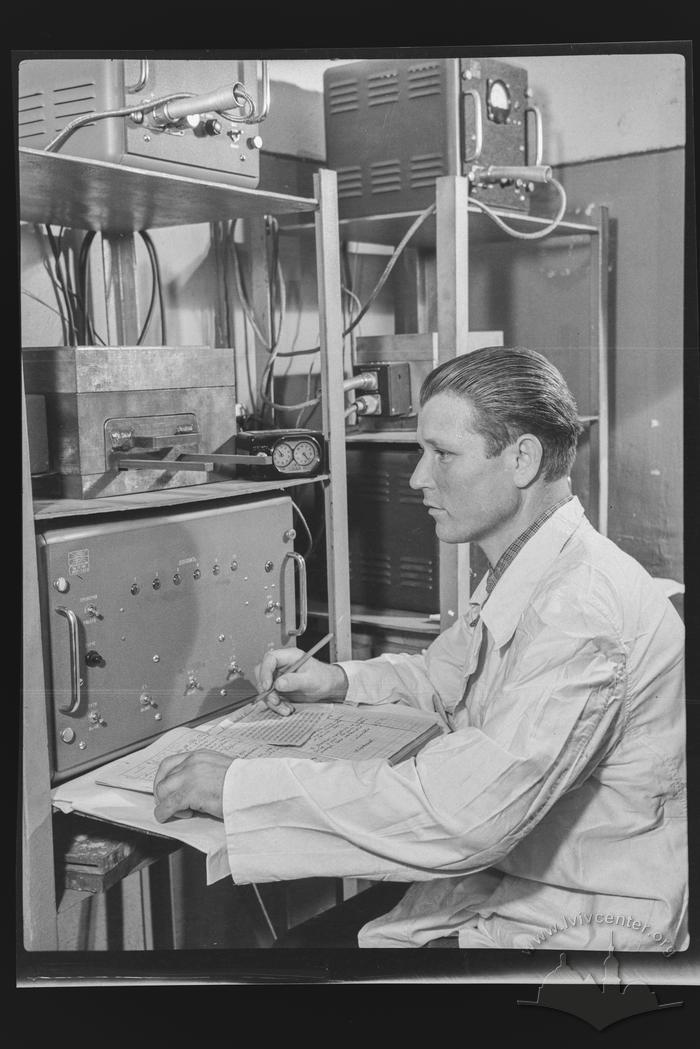In a lab at the open-hearth shop 2
