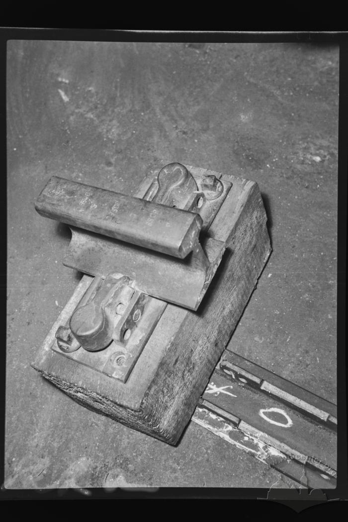Sample of a rack-and-gear plate. August, 1956. 2