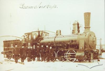 Locomotive at the Kramatorsk railway station of the Kursk-Kharkiv-Azov line