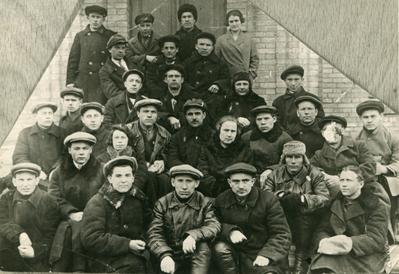 Members of the Komsomol (Communist Youth League) and the Communist Party employed at the Lower Dnieper Plant