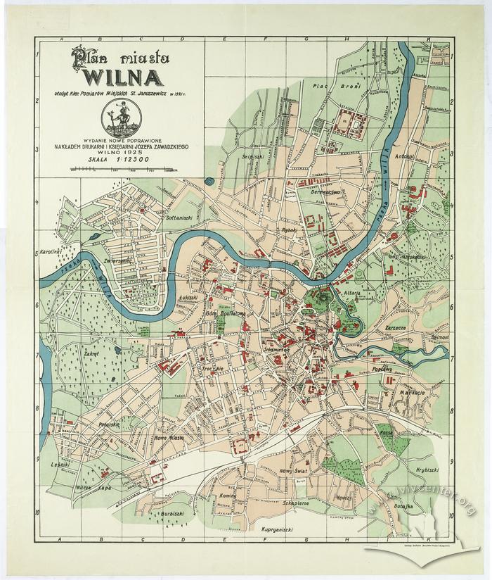 Map of the City of Vilnius 2