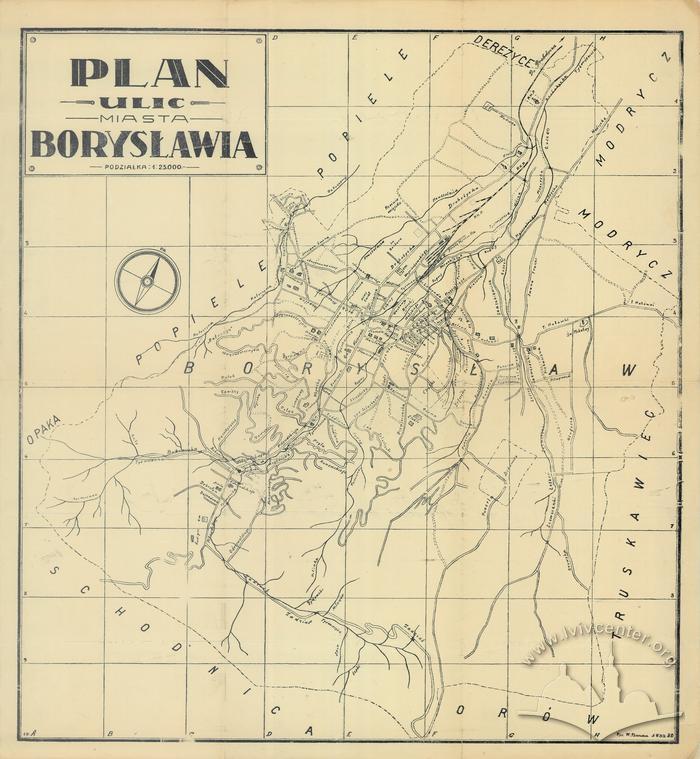 Street Map of the City of Boryslaw 2