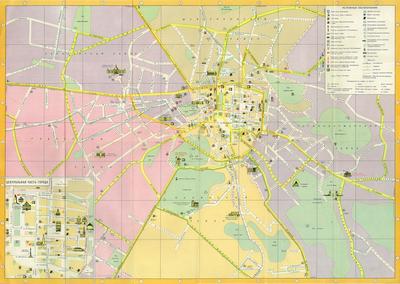 Lvov. Tourist map