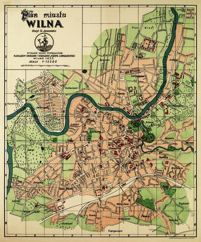 Map of the City of Vilnius 2