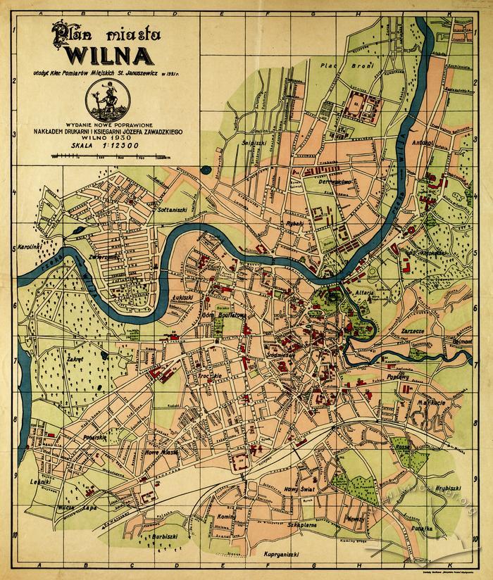 Map of the City of Vilnius 2