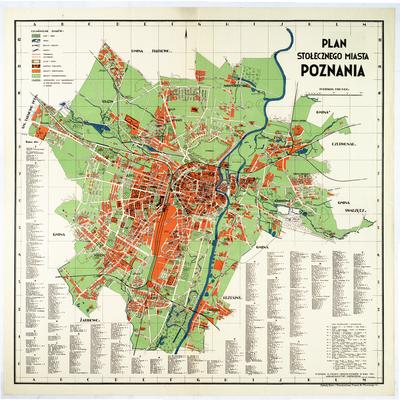 Map of the Capital City of Poznan