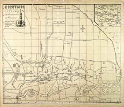 Sniatyn. Street map from 1939