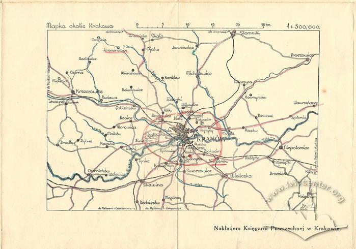 Map of surroundings of Krakow 2