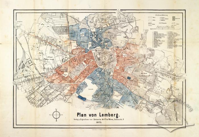 Plan of Lemberg with the new street names 2