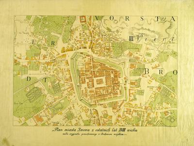 Plan of the City of Lwow from the Final Years of the 18th Century