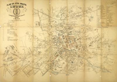 Plan of the Royal and Capital City of Lwow with Data on New Names of Streets and Squares