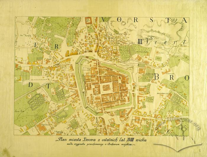 Plan of the City of Lwow from the Final Years of the 18th Century 2