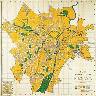 Map of the Capital City of Poznan