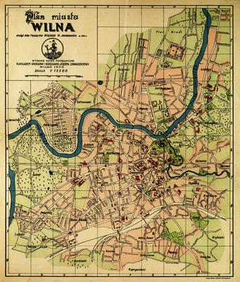 Map of the City of Vilnius