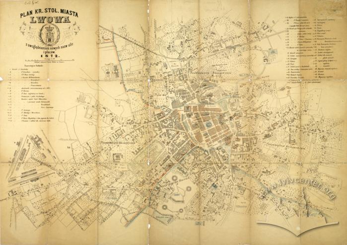 Plan of the Royal and Capital City of Lwow with Data on New Names of Streets and Squares 2