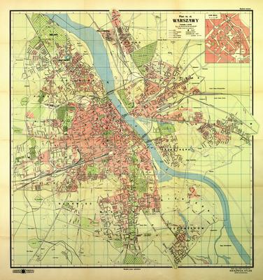 Map of the Capital City of Warsaw