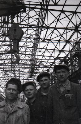 Rolling mill construction. Kildishev brigade. Smiths of the Azovstal plant. Steelmakers at the rolling mill.