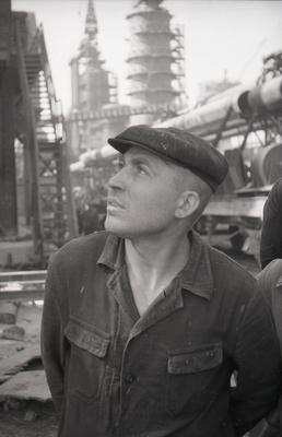 Construction workers of the blast furnace No. 6 of the Azovstal plant